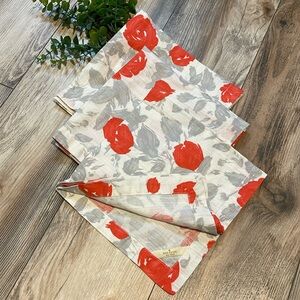 kate spade Set of 3 New York Garden Rose Linen Dinner Napkins Square 20x20